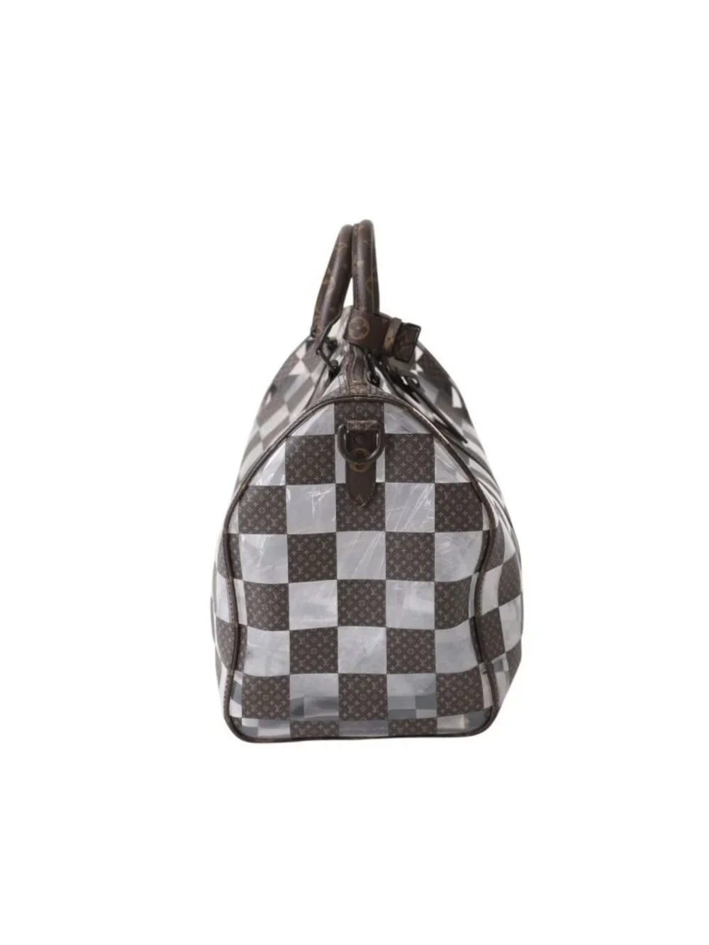 Louis Vuitton Monogram Chess Keepall Bandouliere 50 Boston Bag Brown